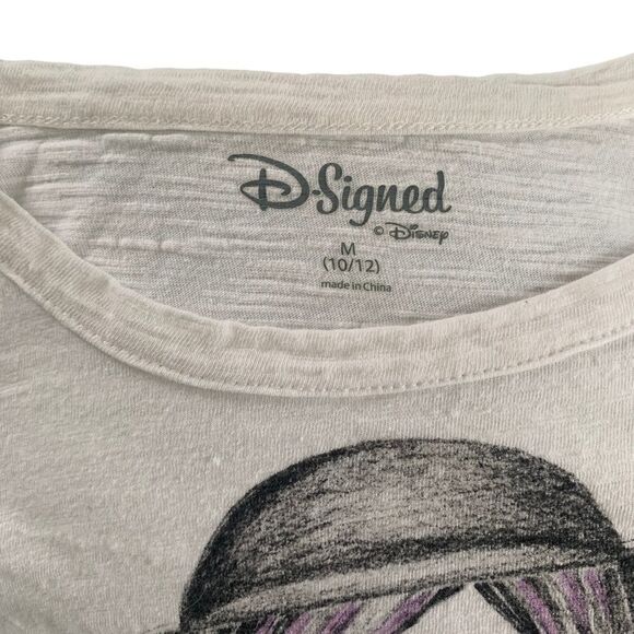 Disney D-Signed Glitter Girl Sketch Embellished Tee Size Medium (10/12) - Picture 2 of 3